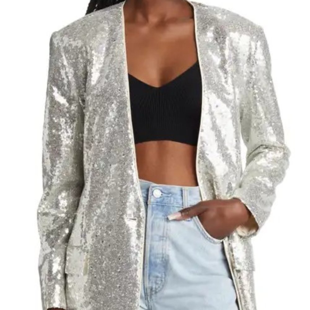 Open Edit Sequin Blazer